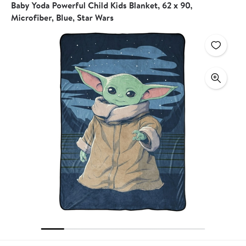 NWT Star Wars Mandalorian Powerful Child Blanket 62in x 90in